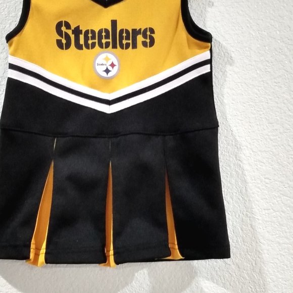 "NFL" Pittsburgh Steelers Cheerleader Dress & Hooded Jacket Set (2T) - Picture 9 of 13